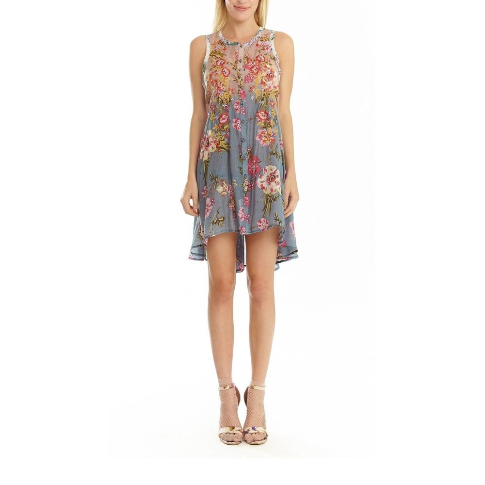 NWT Aratta Silent Journey Aurora Tunic Ombre Floral Embroidered Small H14392 - Picture 13 of 16